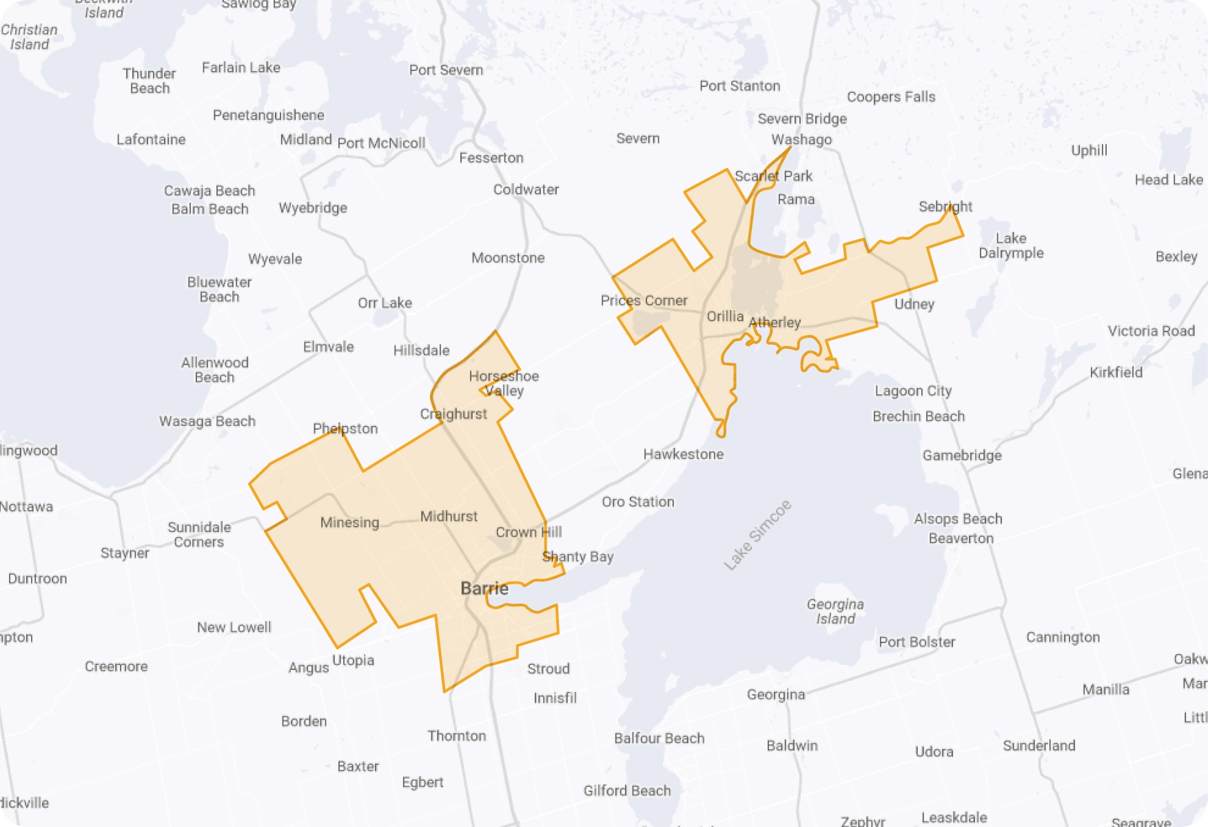 Map of Barrie