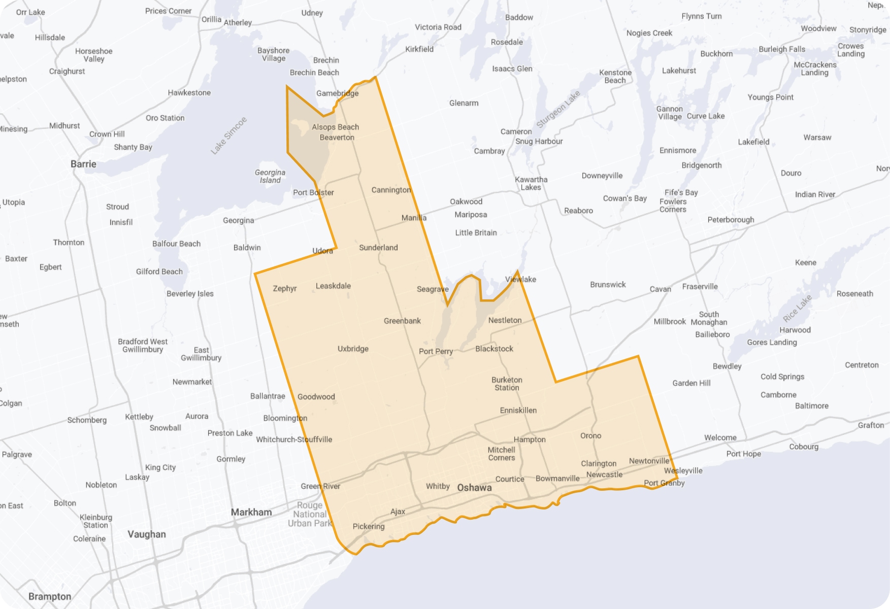 Map of Durham
