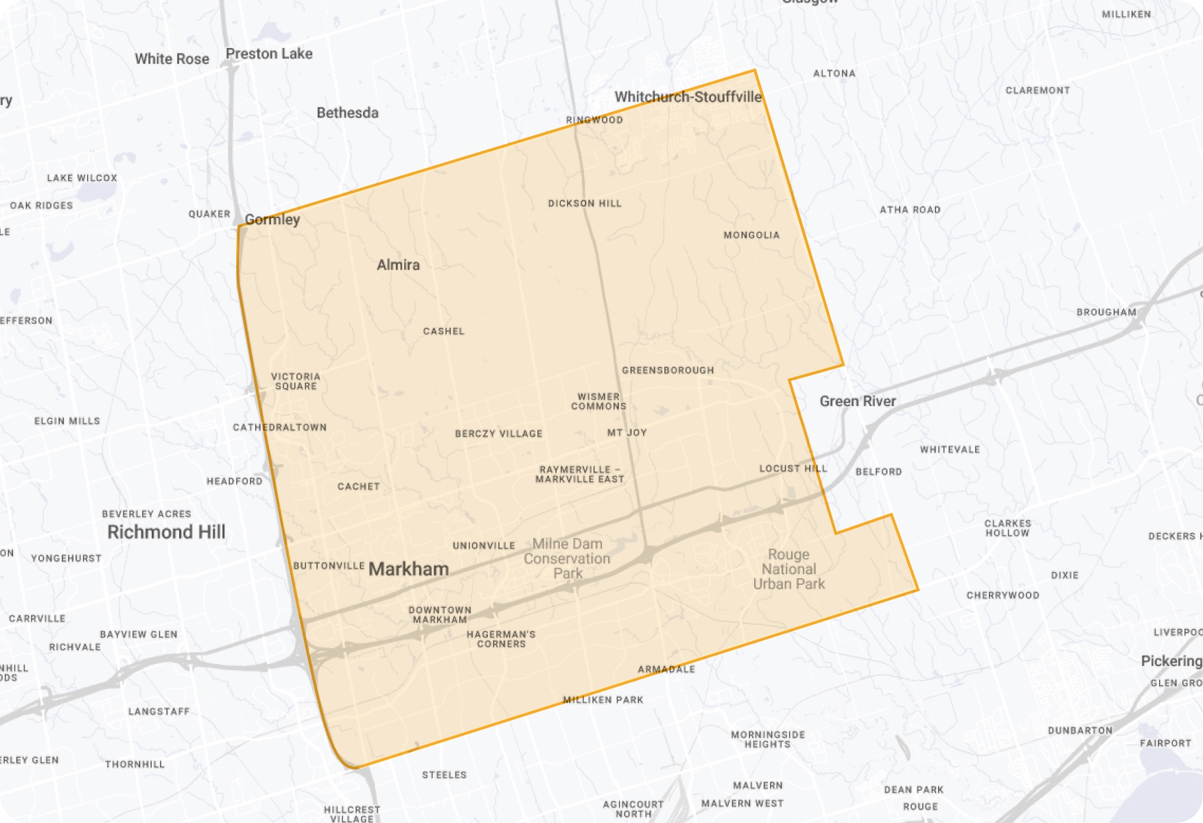 Map of Markham