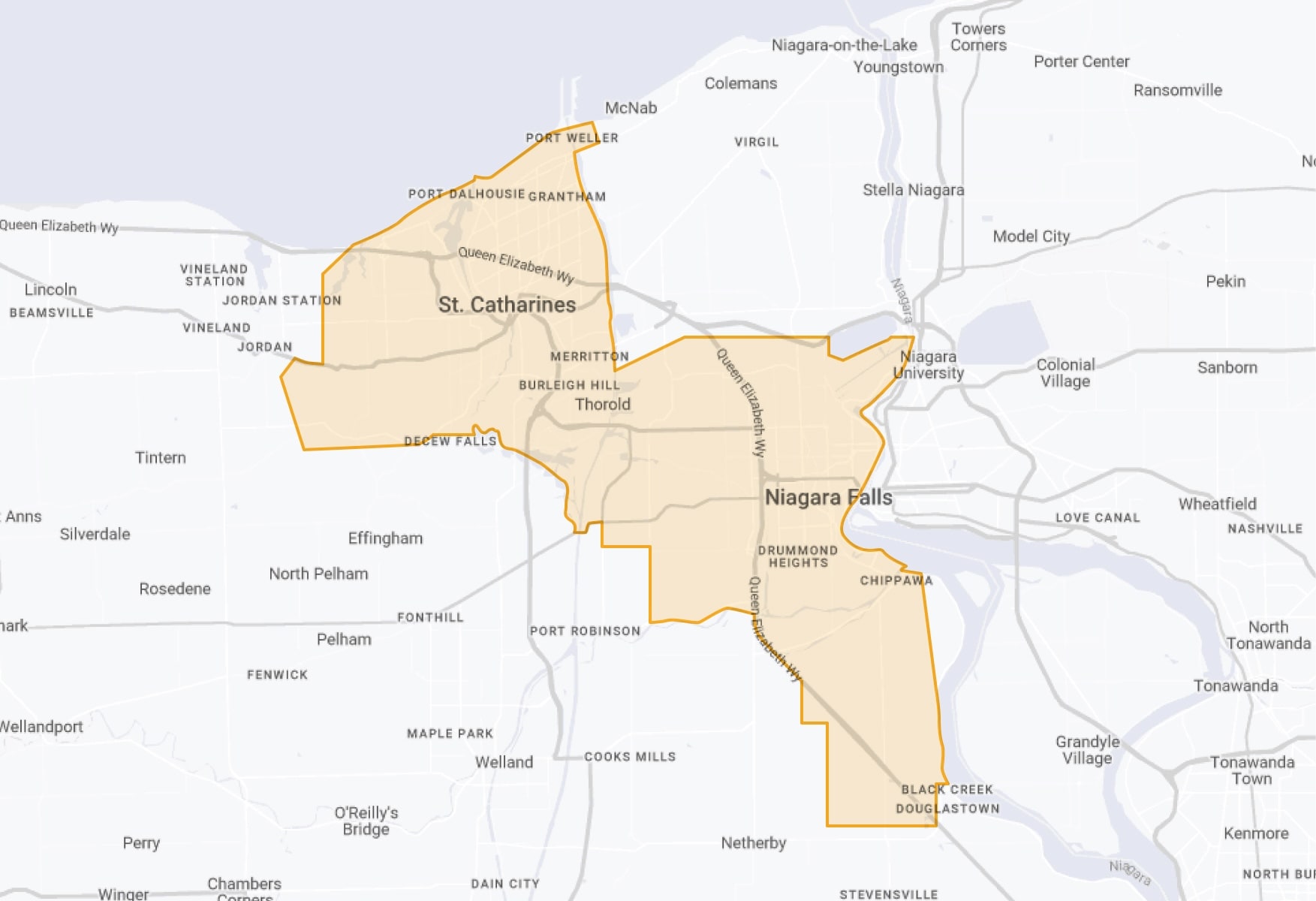 Map of Niagara / St. Catharines