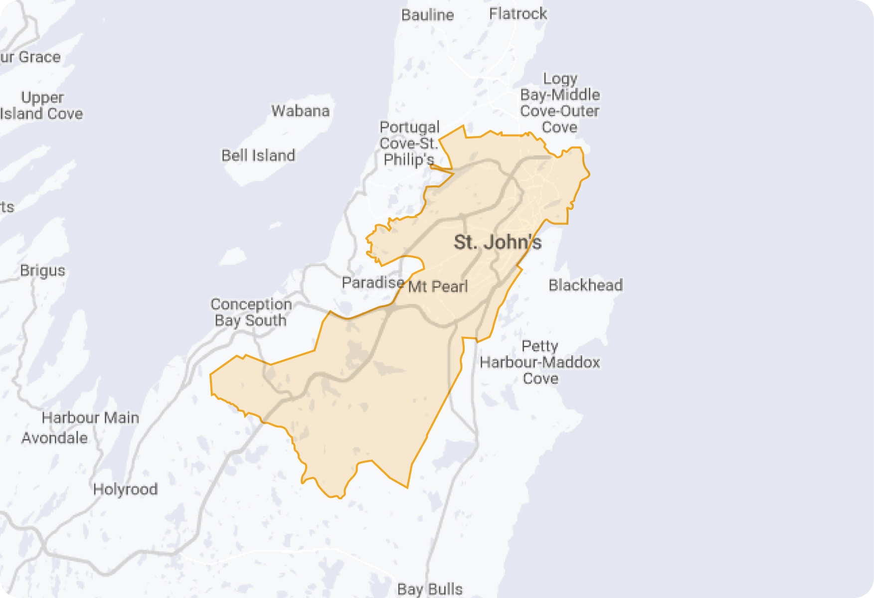 Map of St. John's, NL