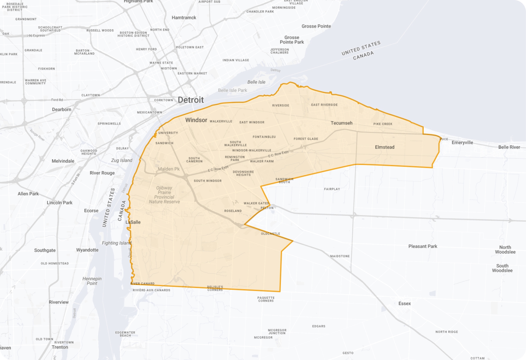 Map of Windsor